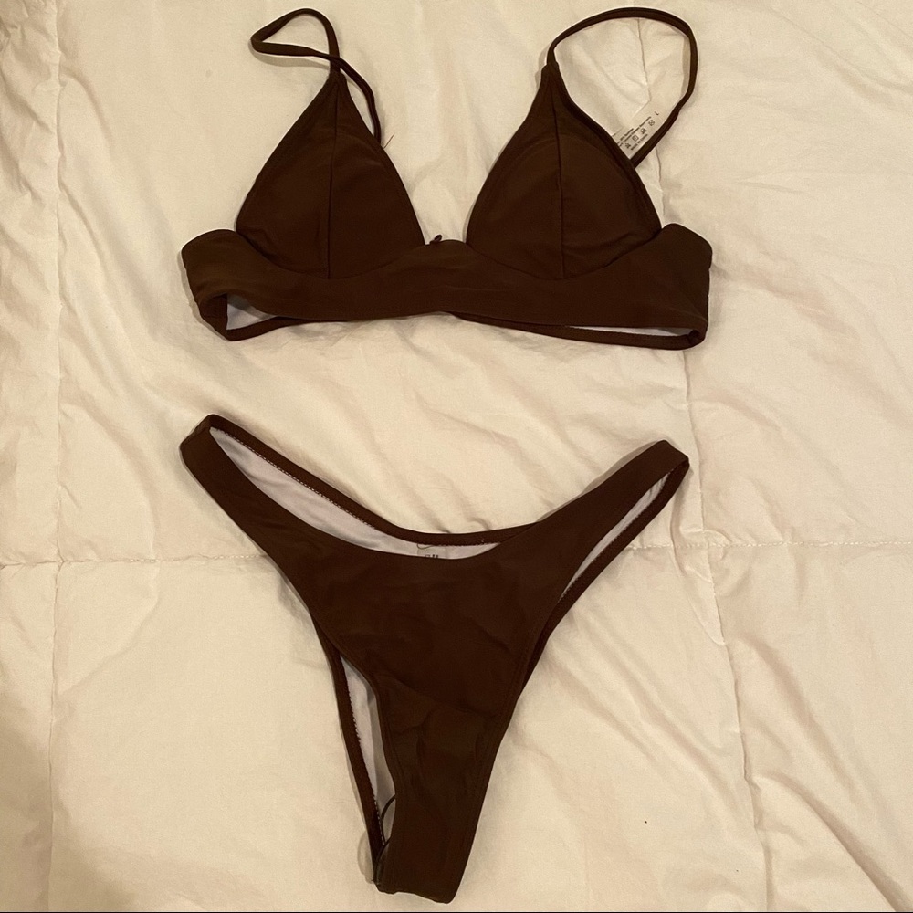 NEW Brown High Leg Bikini